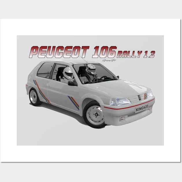 Peugeot 106 Rally 1.300 Wall Art by PjesusArt